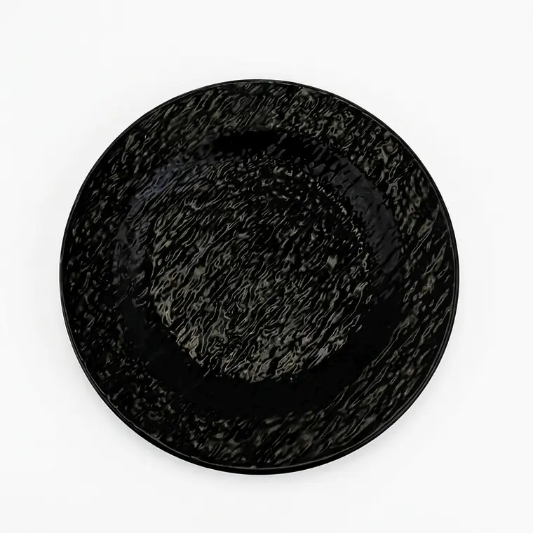 PLATO TENDIDO MURANO NEGRO 8
