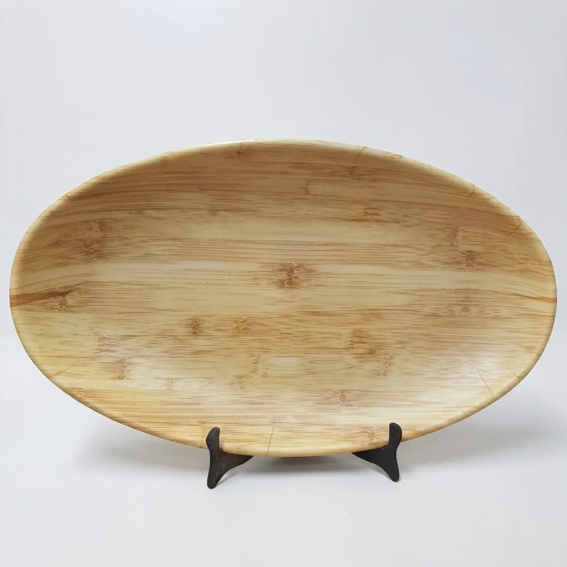 PLATO OVALADO MADERA RUSTIKO MELAMINE - 14.5