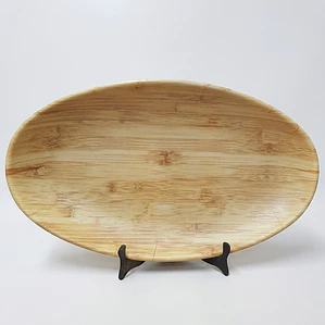PLATO OVALADO MADERA RUSTIKO MELAMINE - 14.5