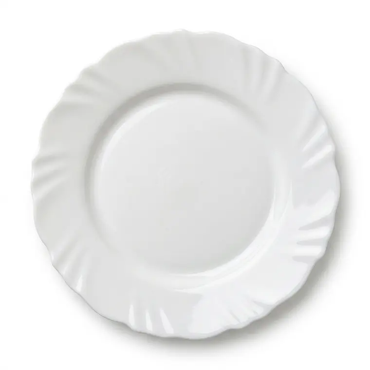 PLATO POSTRE PETALA OPALINE  - 19.5 CM  1
