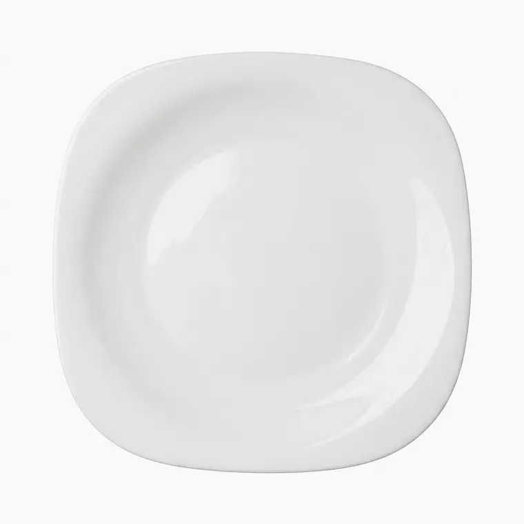 PLATO LLANO PLAZA CUADRADO OPALINE - 27 CM 1