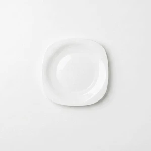 PLATO POSTRE PLAZA CUADRADO OPALINE - 19 CM