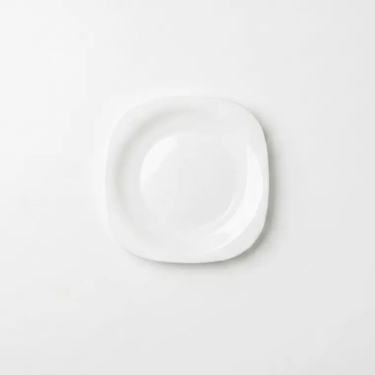 PLATO POSTRE PLAZA CUADRADO OPALINE - 19 CM 1