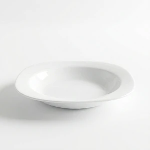 PLATO HONDO PLAZA CUADRADO OPALINE