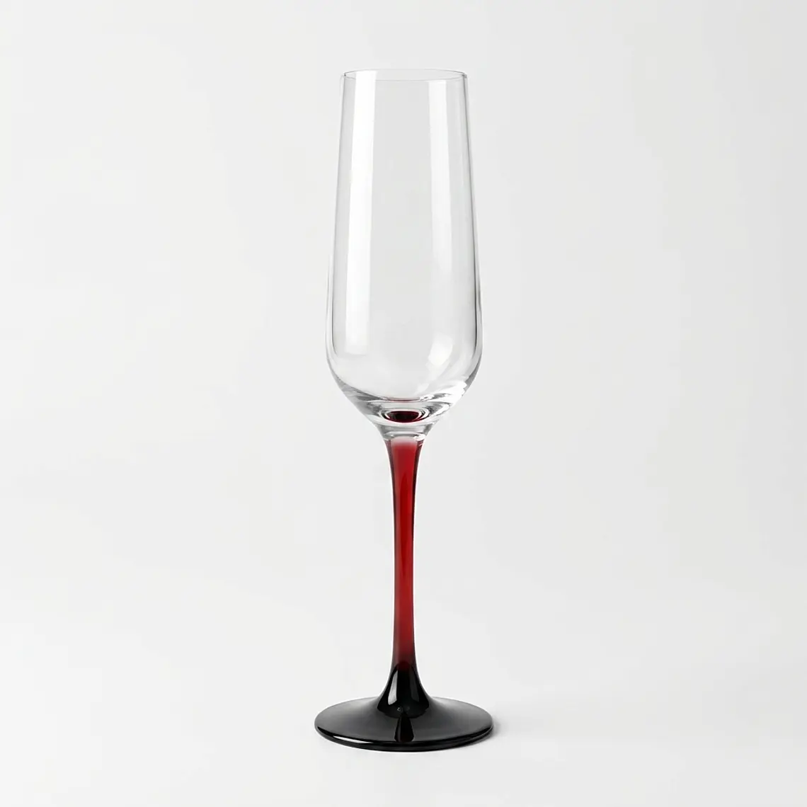 JUEGO DE 6 PZAS COPA CHAMPAGNE TALLO ROJO - 250 ML 1