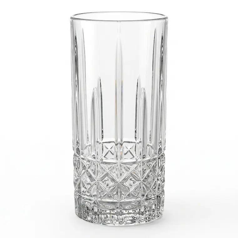 JUEGO DE 6 VASOS ALTO LABRADO ROYALE - 360 ML  1