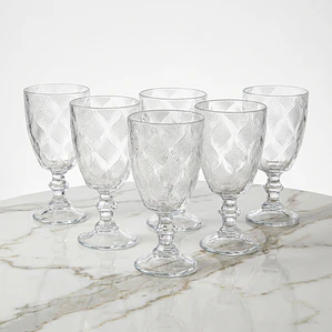 JUEGO DE 6 PZAS COPA VINO LLAMAS - 340 ML