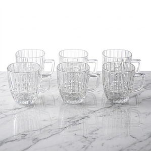 JUEGO DE 6 PZA TAZA RAYAS - 265 ML