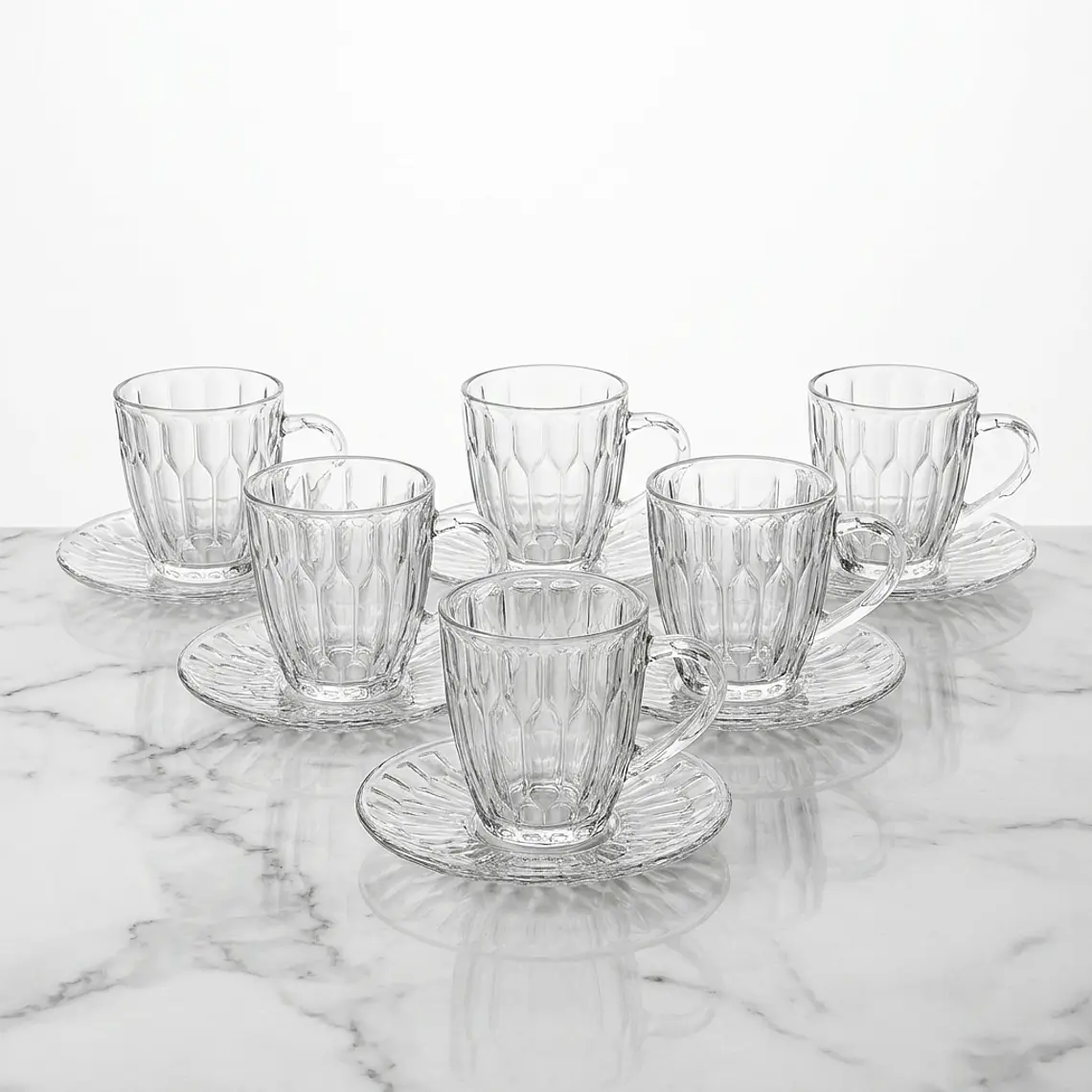 JUEGO DE 6 TAZA C/PLATO CAFE OLD - 100 ML  1