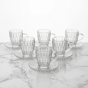 JUEGO DE 6 TAZA C/PLATO CAFE OLD - 100 ML 
