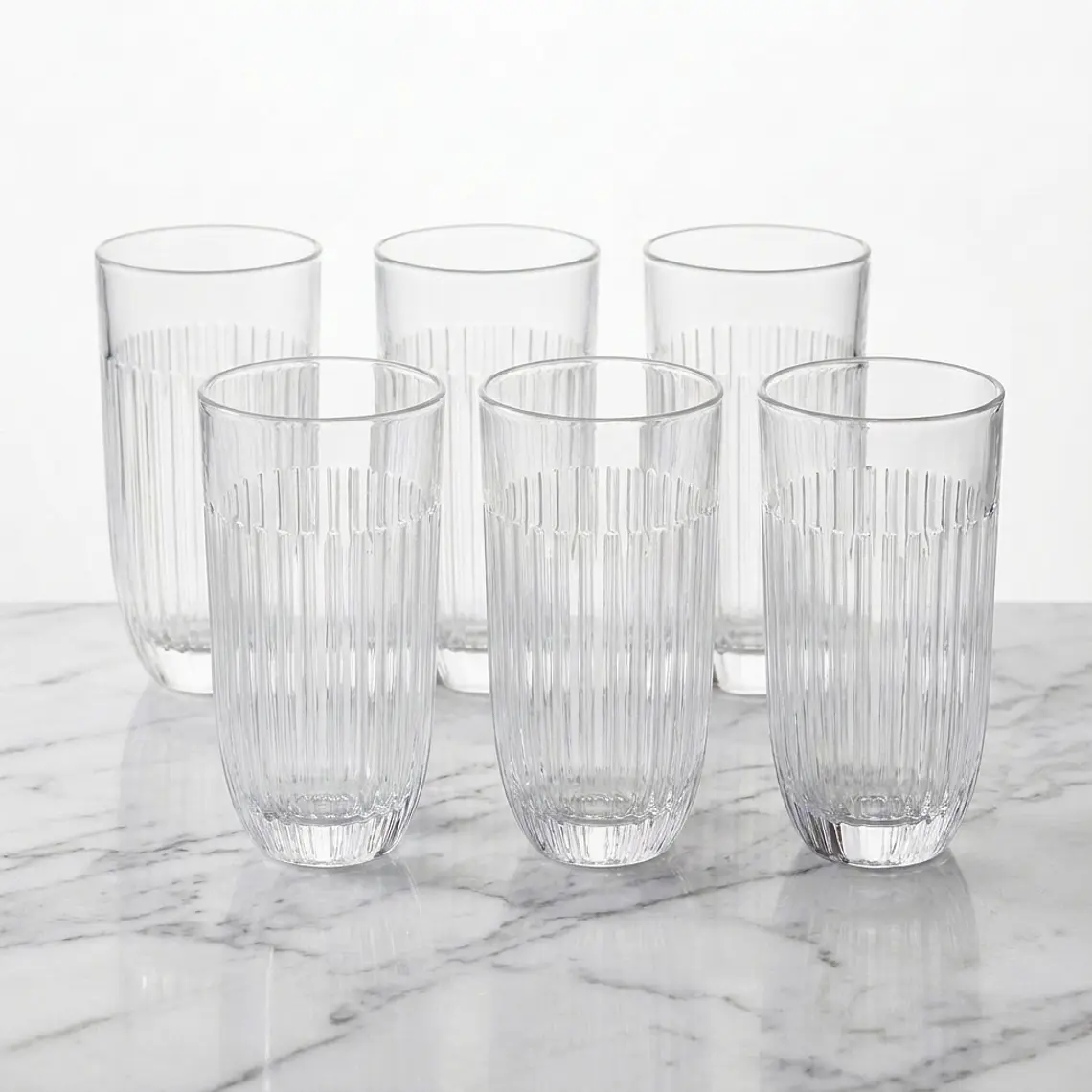 JUEGO DE 6 VASOS LARGO - 420 ML  1