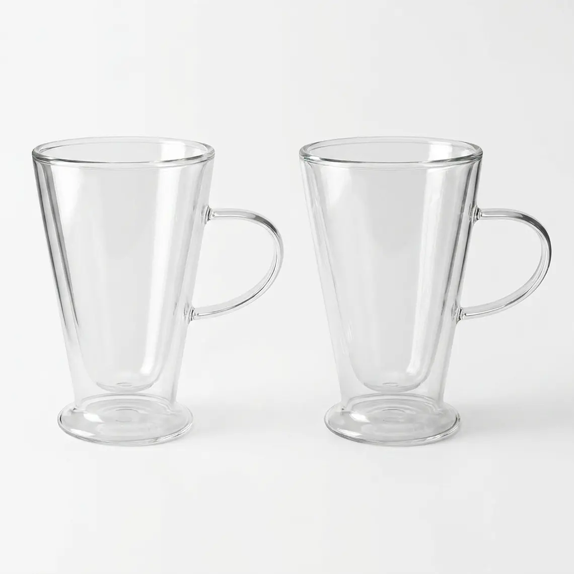 JUEGO 2 TAZAS CAPUCHINO BOROSILICATO DOBLE PARED - 400 ML 1