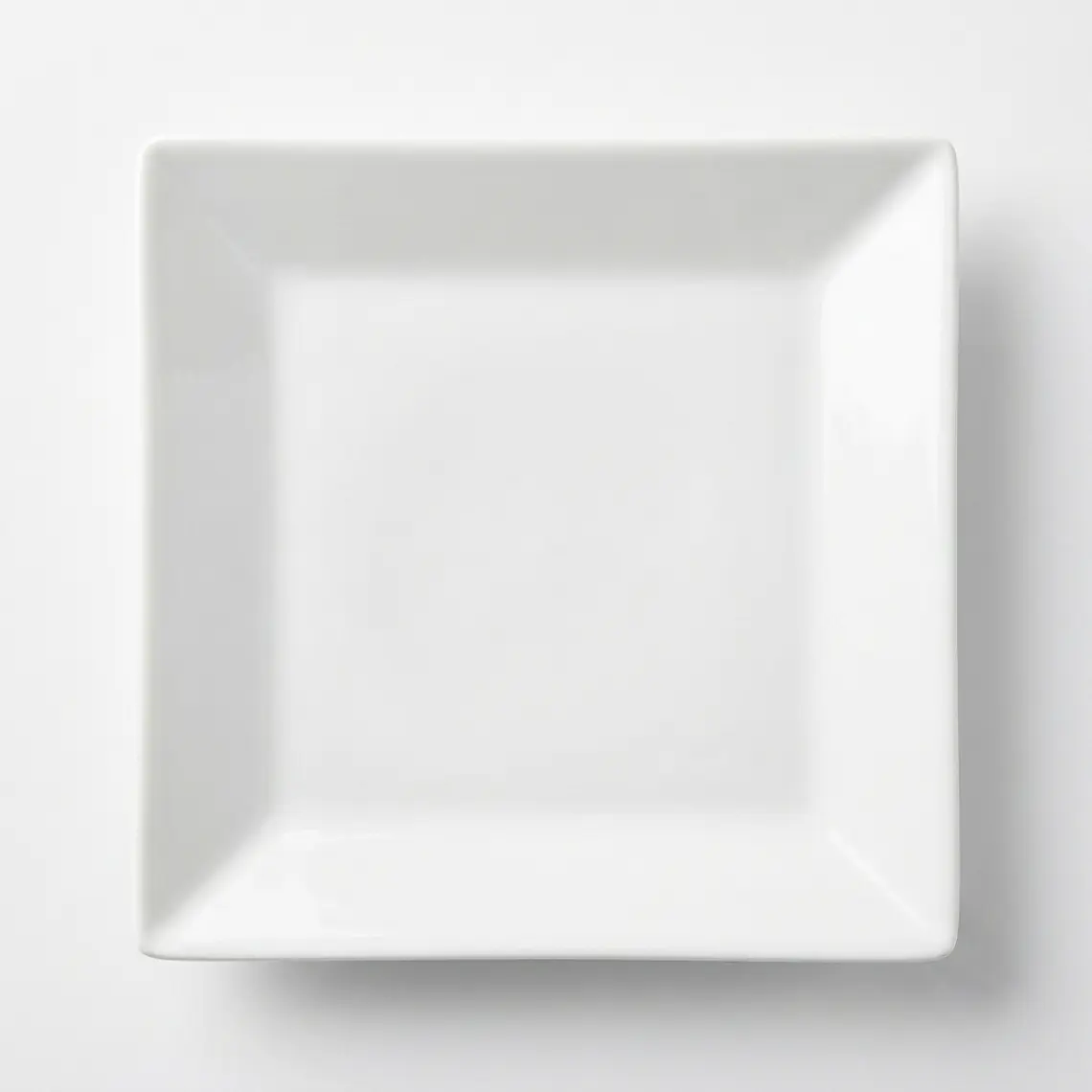 PLATO CUADRADO C/BORDE - 25.5 CM  1