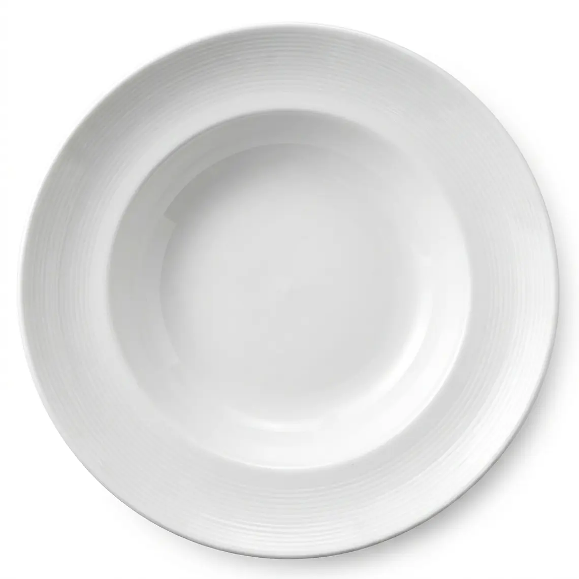 PLATO HONDO LOZA BLANCO - 10.5