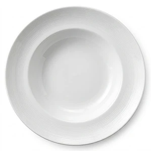 PLATO HONDO LOZA BLANCO - 10.5
