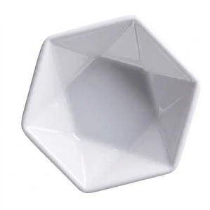 PLATO HEXAGONAL ACTUALITE BLANCO - 6.9 CM
