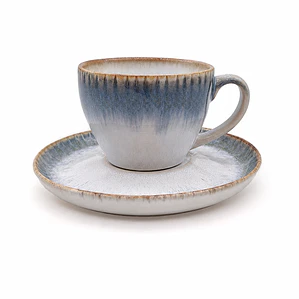 TAZA C/PLATO BLUE SKY - 220 ML