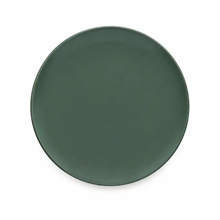 PLATO TENDIDO ESMALTE COLOR VERDE - 25.6 CM 1