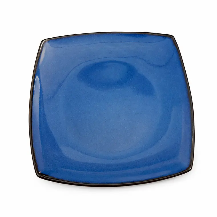 PLATO TENDIDO CUADRADO AZUL - 19 CM 1
