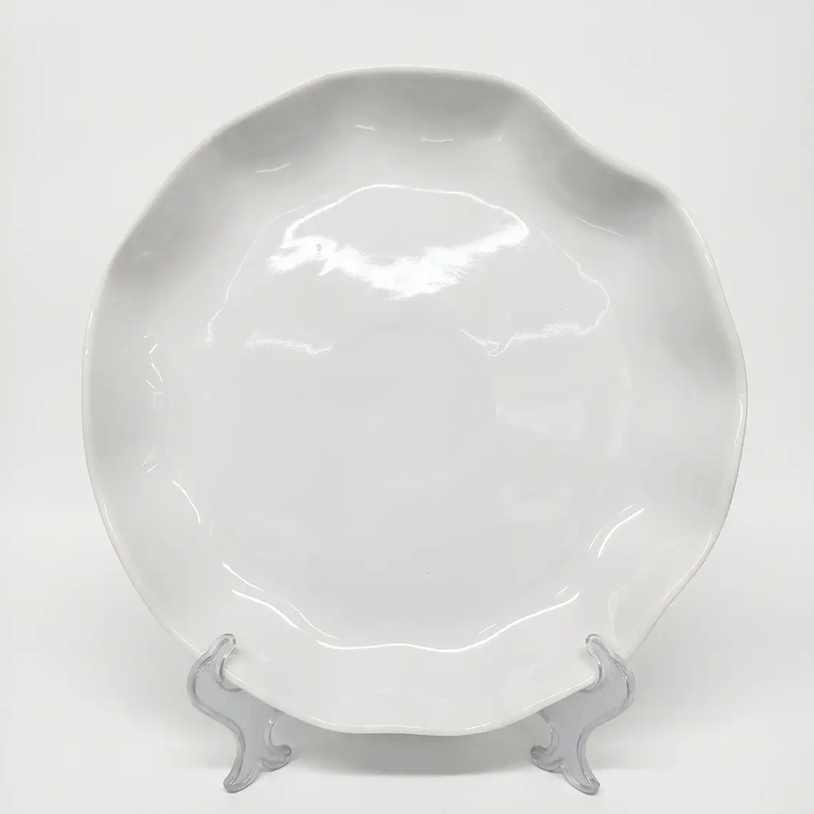 PLATON TENDIDO ONDAS LOZA BLANCA - 10
