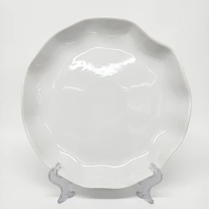 PLATON TENDIDO ONDAS LOZA BLANCA - 10