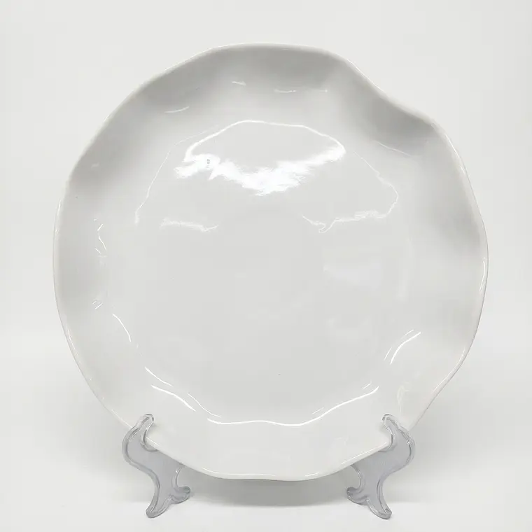 PLATON TENDIDO ONDAS LOZA BLANCA - 10