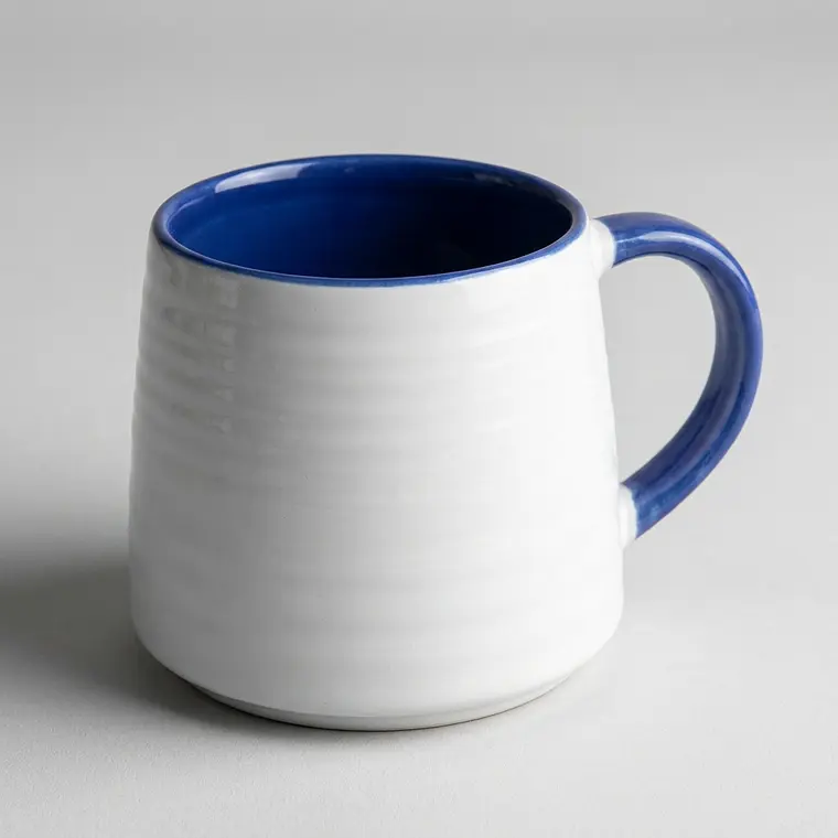 JARRO BLANCO INT./ASA AZUL (8 x 8.5) CM - 350 ML 1