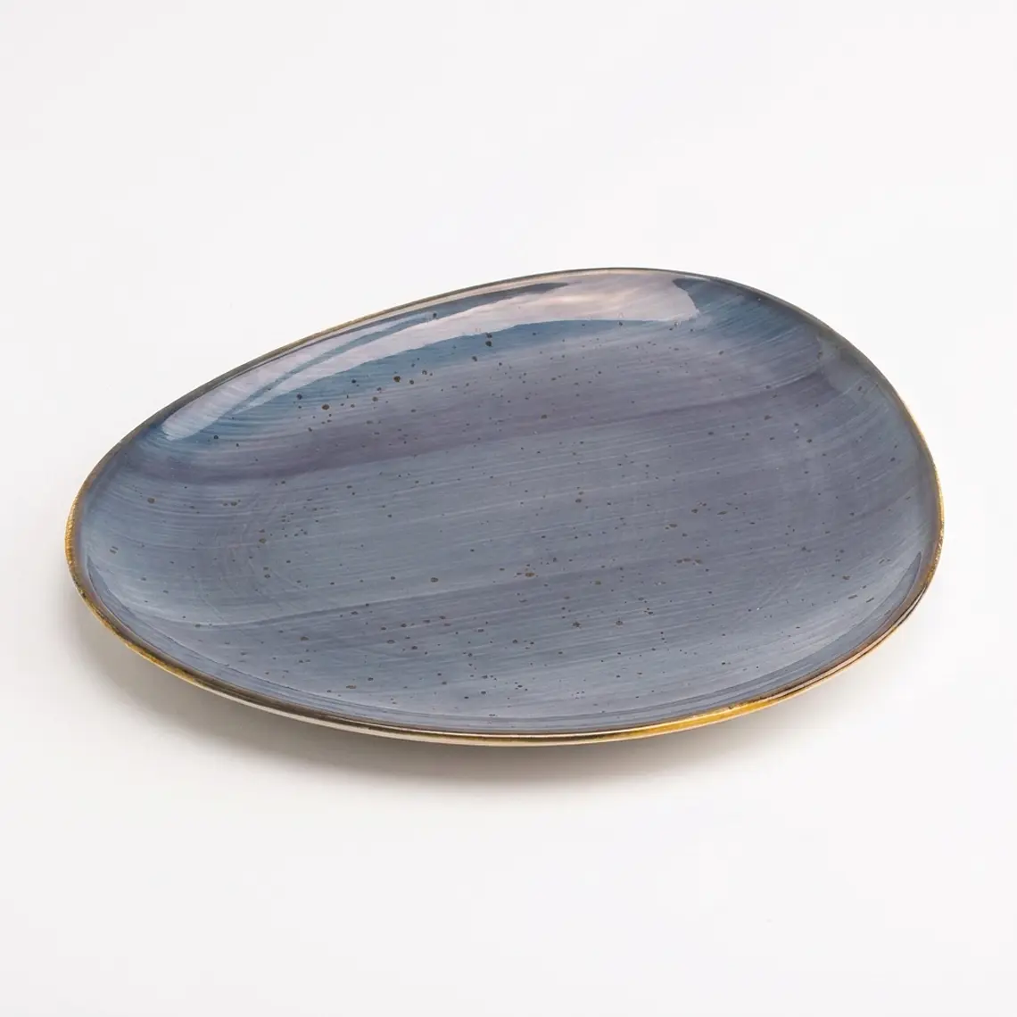 PLATO TENDIDO ARUBA AZUL ESCALONADO B/DORADO (25 x 20 x 2.5) CM 1