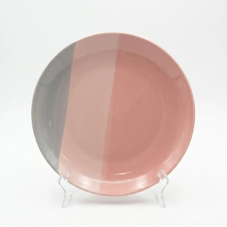 PLATO TENDIDO TRICOLOR MELON/GRIS/MARRON - 8.5