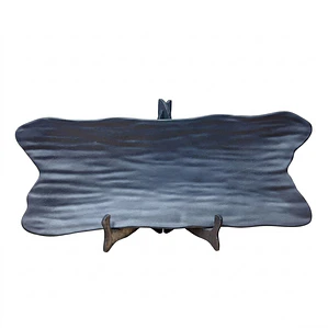 PLATO RECTAN. LUXE NEGRO MELAMINE - (32 x 12.5) CM