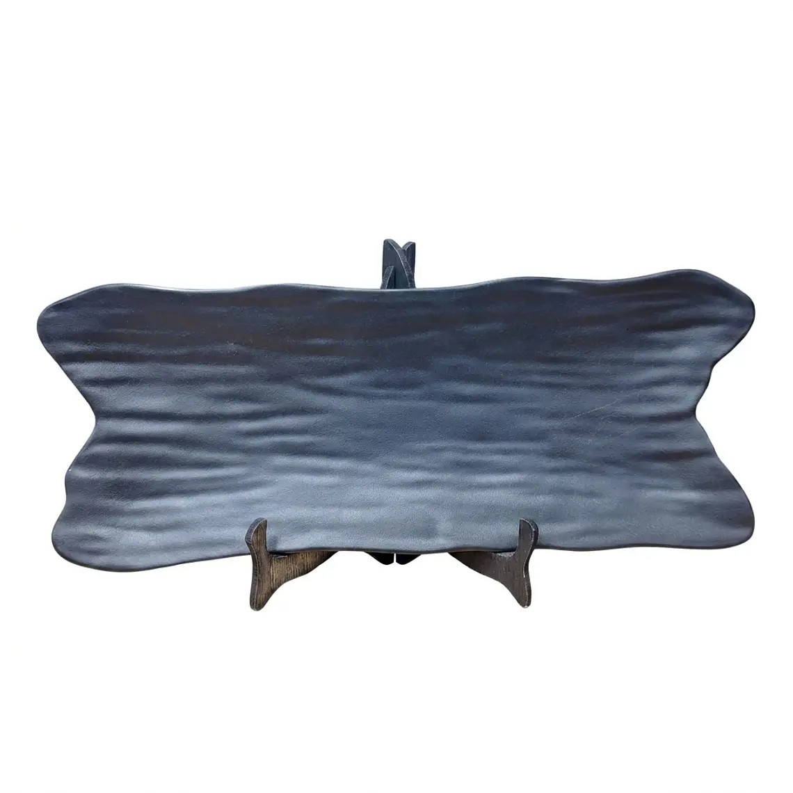 PLATO RECTAN. LUXE NEGRO MELAMINE - (37.5 x 14) CM 1