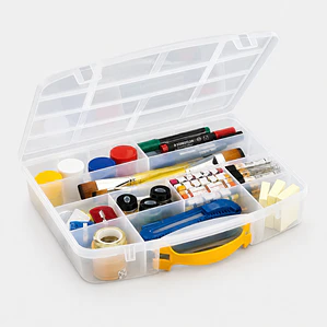 CAJA ORGANIZADORA (10 COMPARTIM.) NATURAL - 13