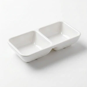SALSERA CUADR. CLARITY MELAMINE 2 DIV - (15 x 7) CM