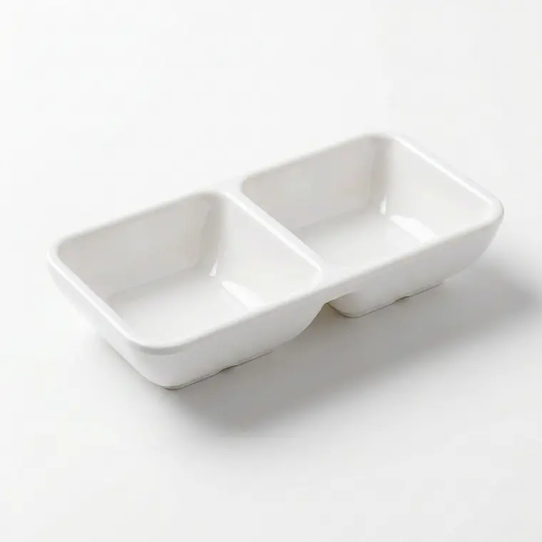 SALSERA CUADR. CLARITY MELAMINE 2 DIV - (15 x 7) CM 1