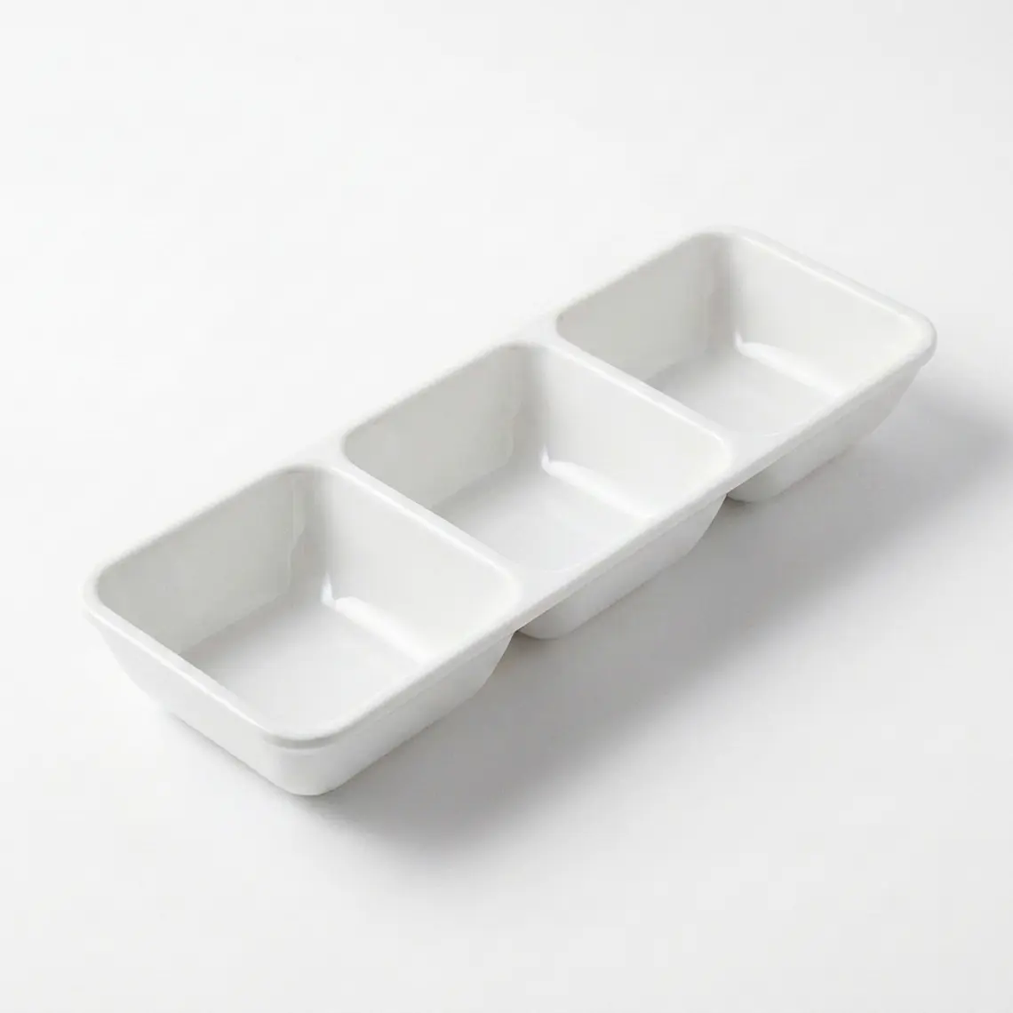SALSERA CUADR. CLARITY MELAMINE 3 DIV - (22 x 7) CM 1
