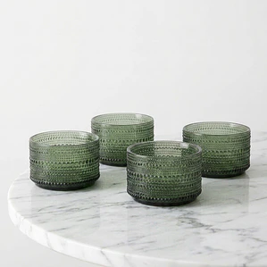 JUEGO 4 BOWLS PUNTOS VERDE OSCURO - 5