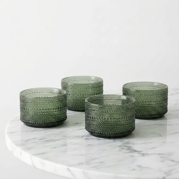 JUEGO 4 BOWLS PUNTOS VERDE OSCURO - 5