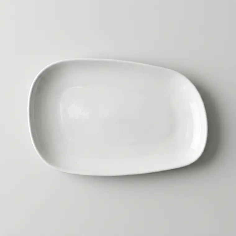PLATO ASIMETRIC ELEGANCE BLCO - (25.1 X 14.9) CM 1
