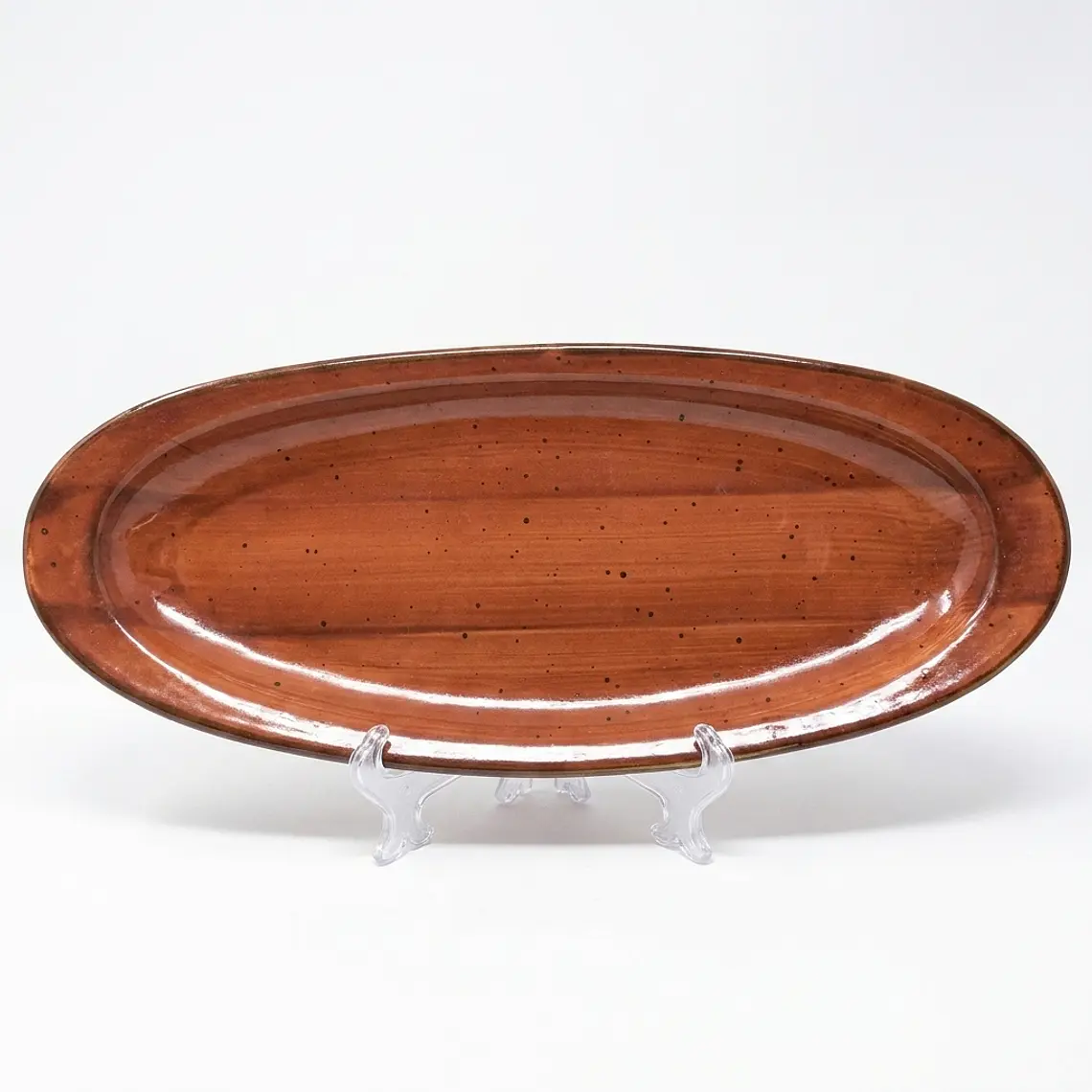 PLATON TENDIDO ARUBA LARGO OVALADO TERRACOTA (40.5x 15 x 2.5) CM 1
