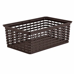 CANASTA DECO GRANDE WENGUE (35.6 X 23.6 X 13) CM