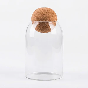 FRASCO MULTIUSO VIDRIO T/BOLA CORCHO (9x10) CM - 500 ML 