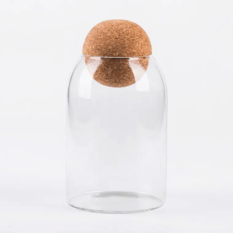 FRASCO MULTIUSO VIDRIO T/BOLA CORCHO (9x10) CM - 500 ML  1