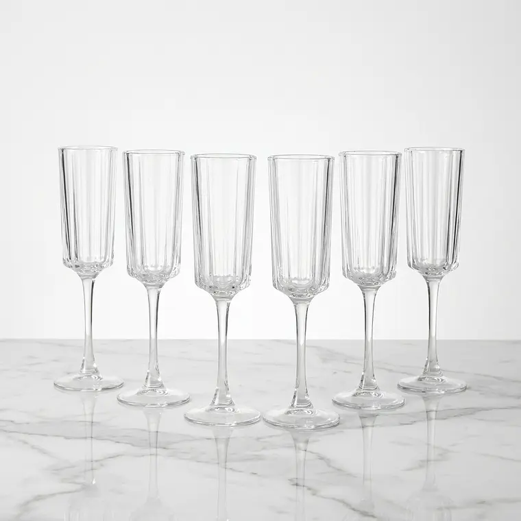 JUEGO DE 6 COPAS CHAMPAGNE VINTAGE - 190 ML 1