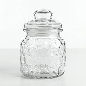 FRASCO VIDRIO TAPA VIDRIO - 600 ML