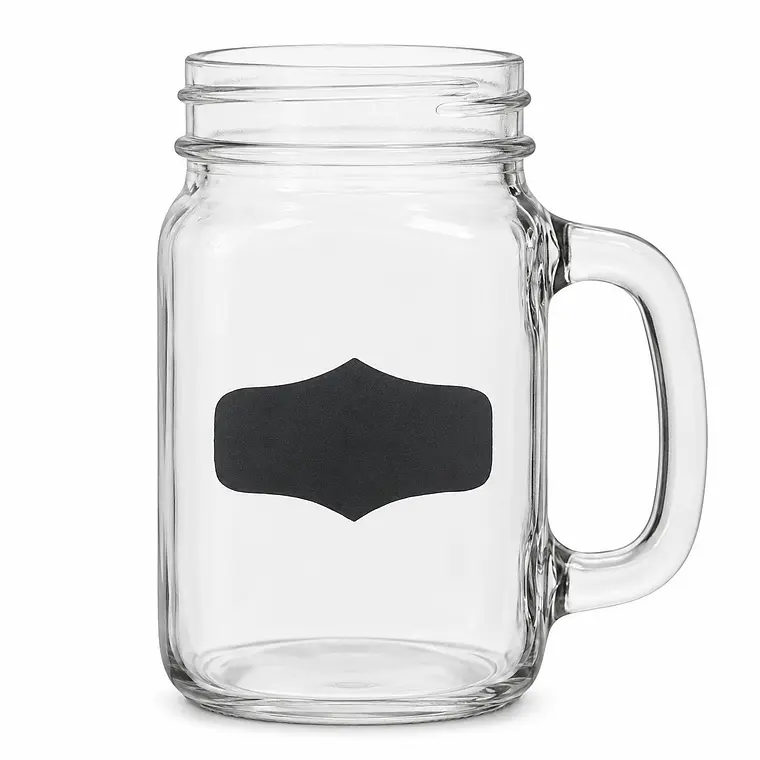 MASON JAR C/PIZARRA SIN TAPA - 450 ML 1