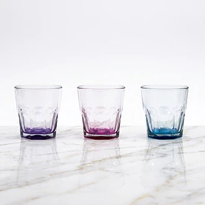 VASO TRANSP. FONDO COLOR - 245 ML
