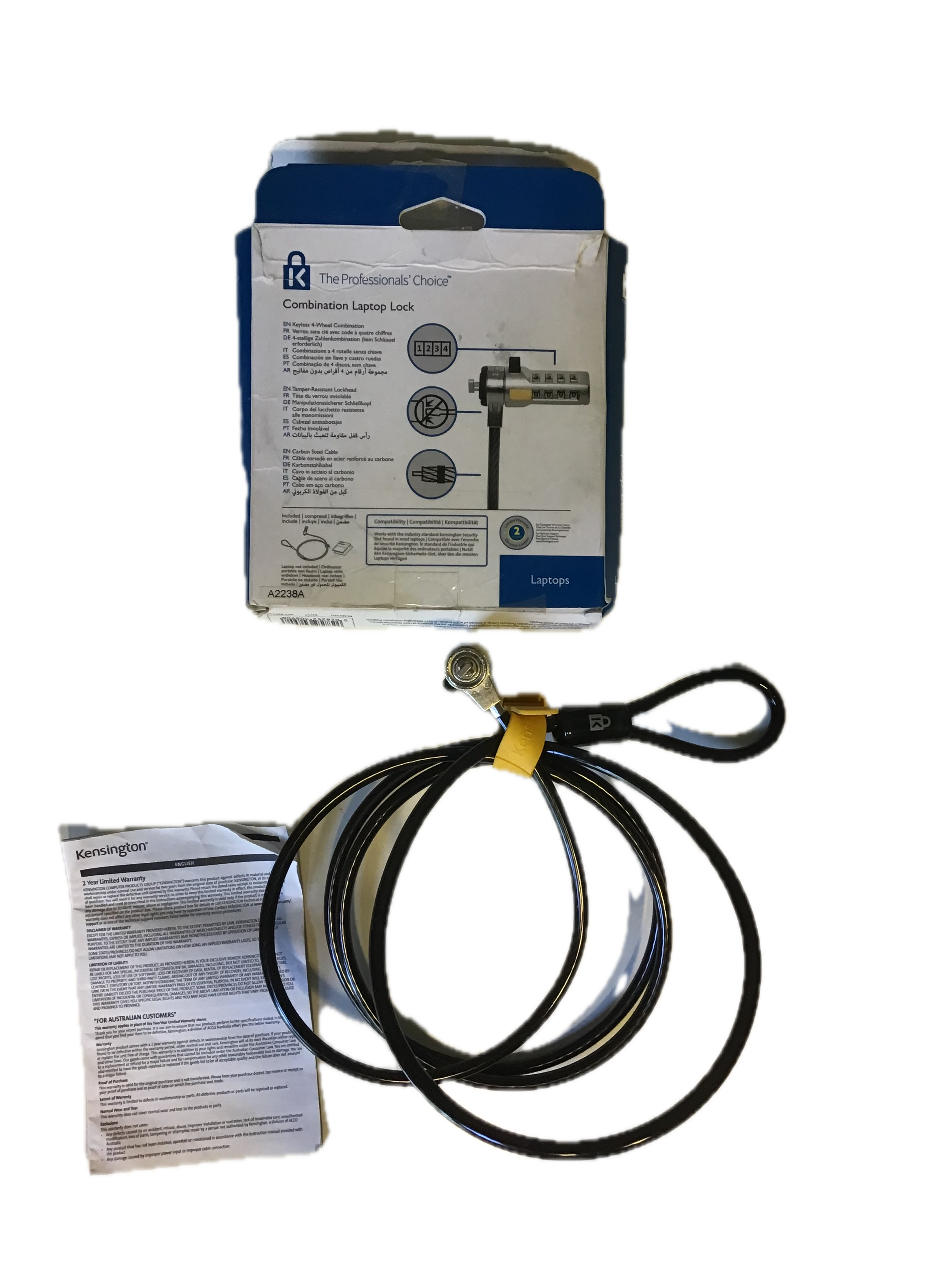 Cable se seguridad con combinación