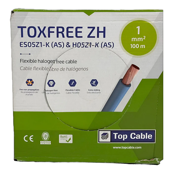 Cable Libre De Halógeno H05z1, 1 Mm2 100 Metros 1