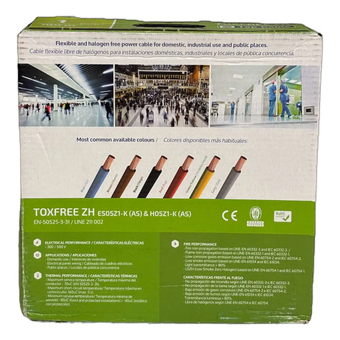 Cable Libre De Halógeno H05z1, 1 Mm2 100 Metros 2