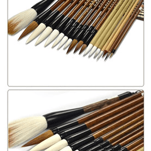 Juego De Pinceles De Pintura Estilo Claborate Para Acuarela Marrón Claro